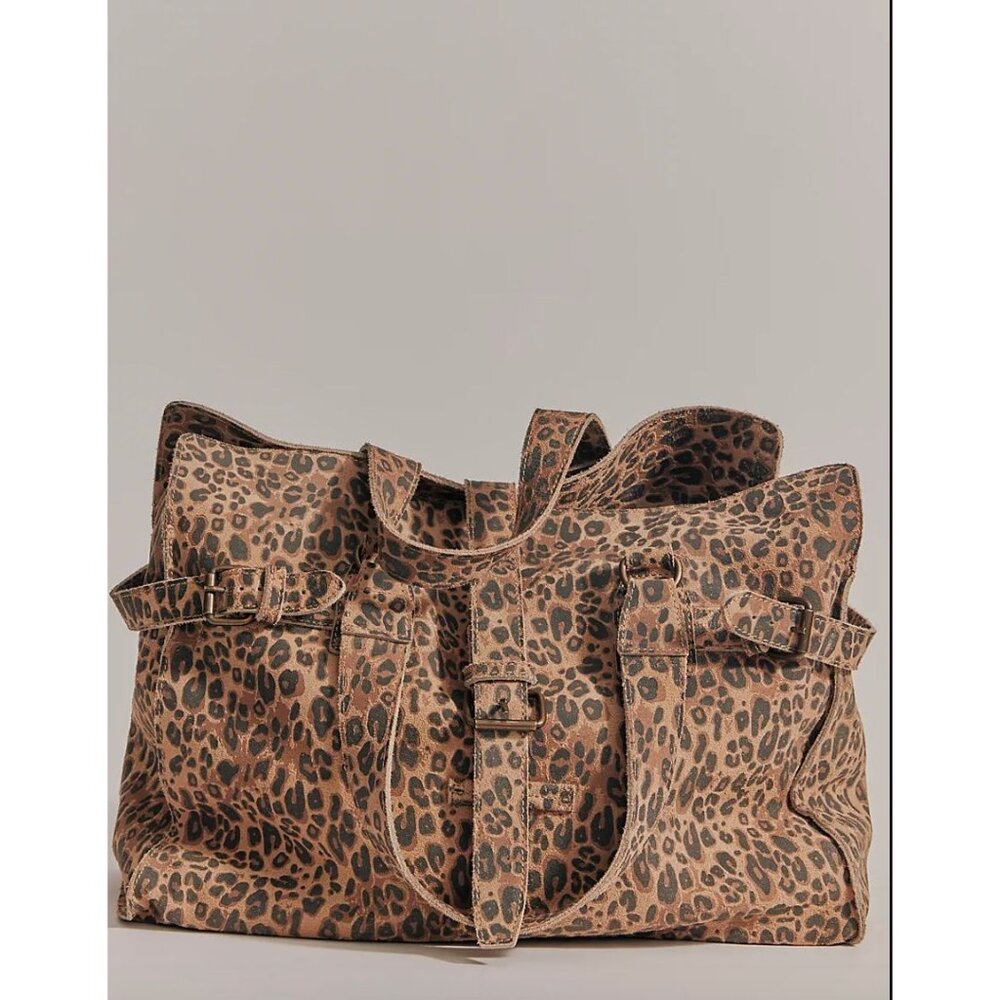Free People Wild Thing Tote Bag Animal Print Purse Work Travel Y2K Crossbody